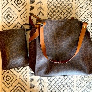 Calvin Klein purse and built in clutch